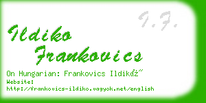 ildiko frankovics business card